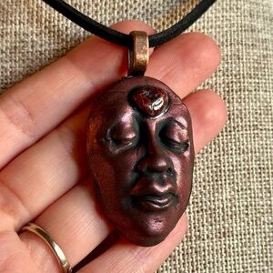 Handmade boho crystal goddess necklace